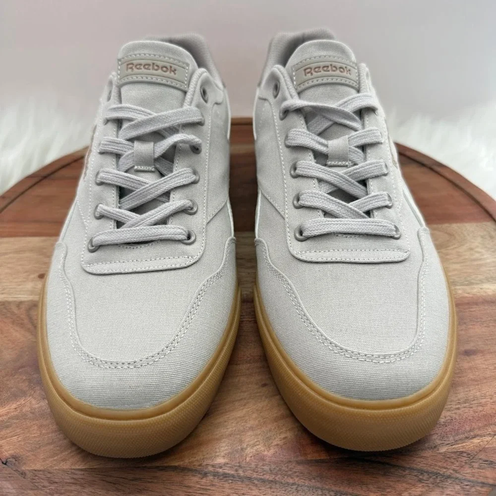 Reebok Royal Complete 3.0 Low Mens Size 12 Light Grey Canvas Gum Sole Sneakers